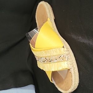 Leather slides